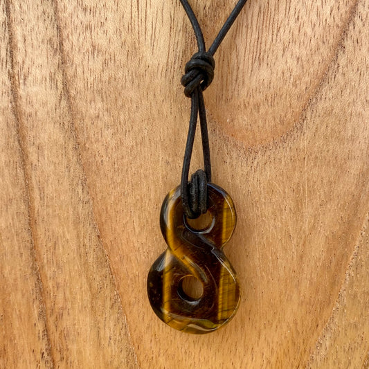 Billede af Tigerøje evighedssymbol halskæde