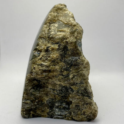 Labradorit halv rå / guld- og blåtoner - 11 x 14 cm