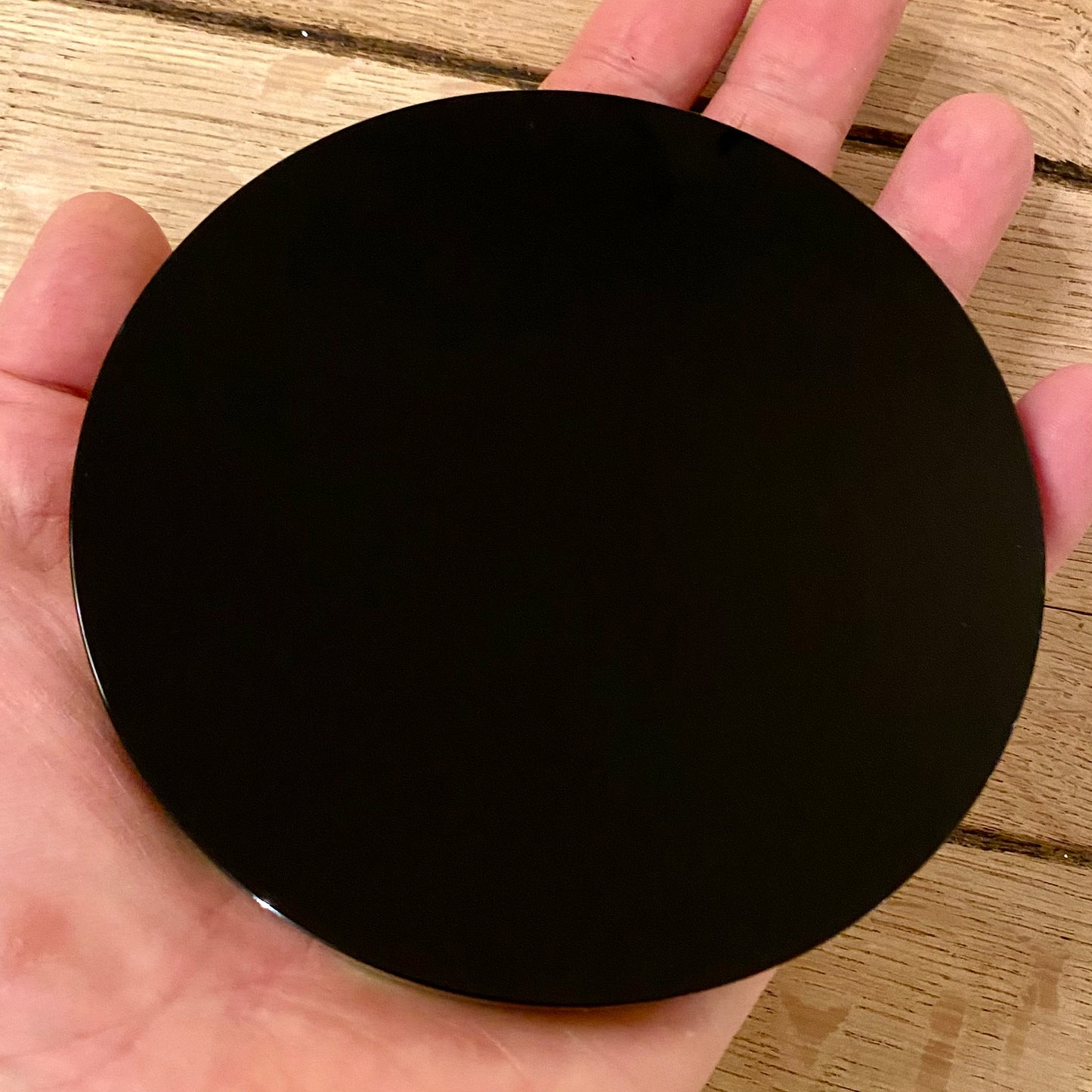 Obsidian spejl 12 cm