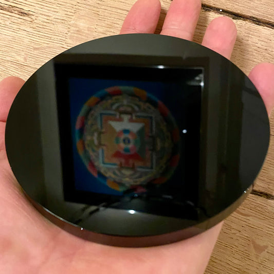 Billede af Obsidian spejl 12 cm