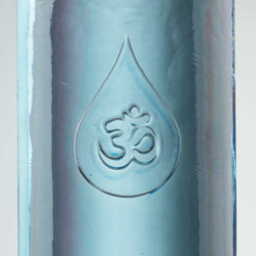 Glas Vandflaske med AUM symbol - 1,2 liter Glas Vandflaske med AUM symbol - 1,2 liter
