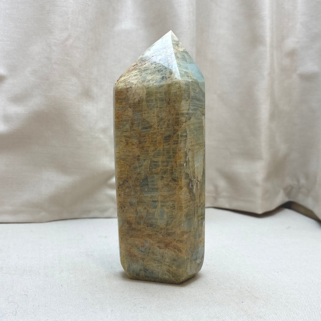Akvamarin freeform spids 12 cm