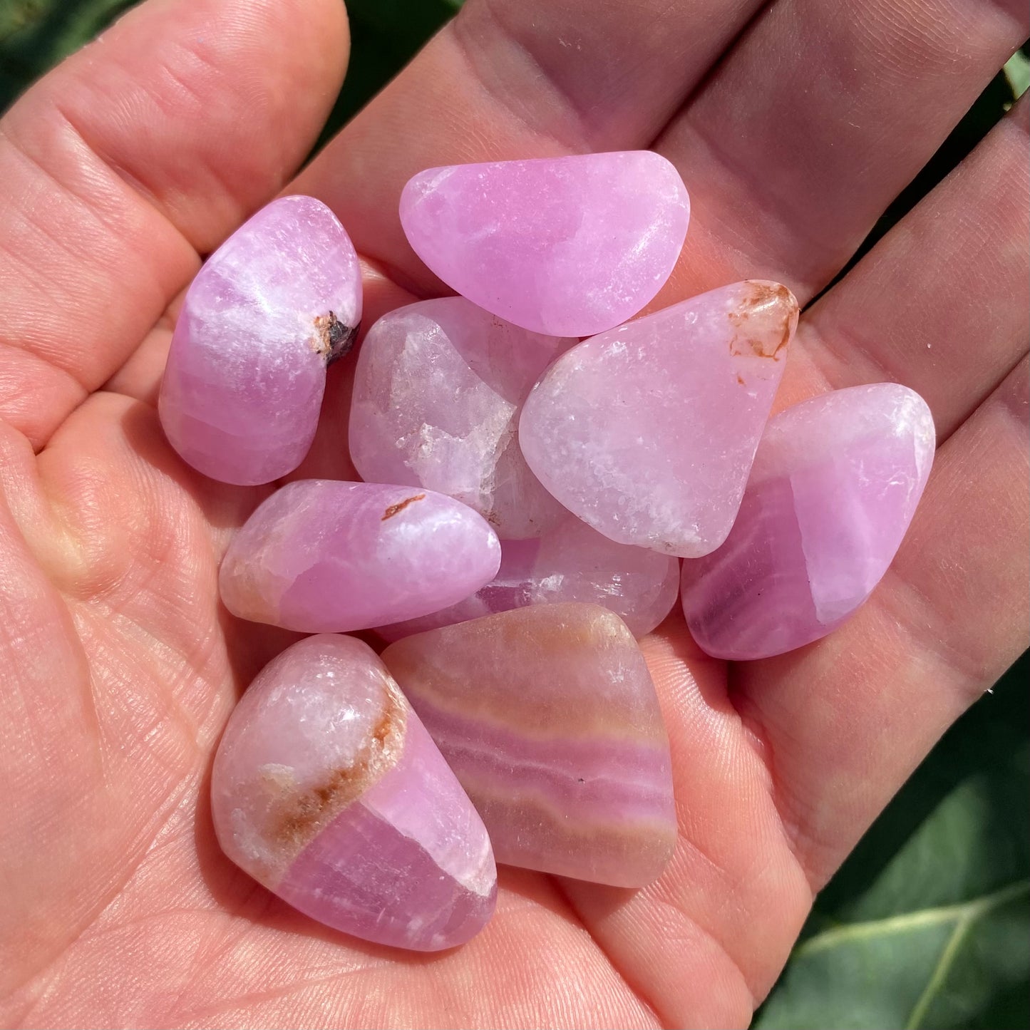 Pink aragonit - Lommesten ca 2,5 cm