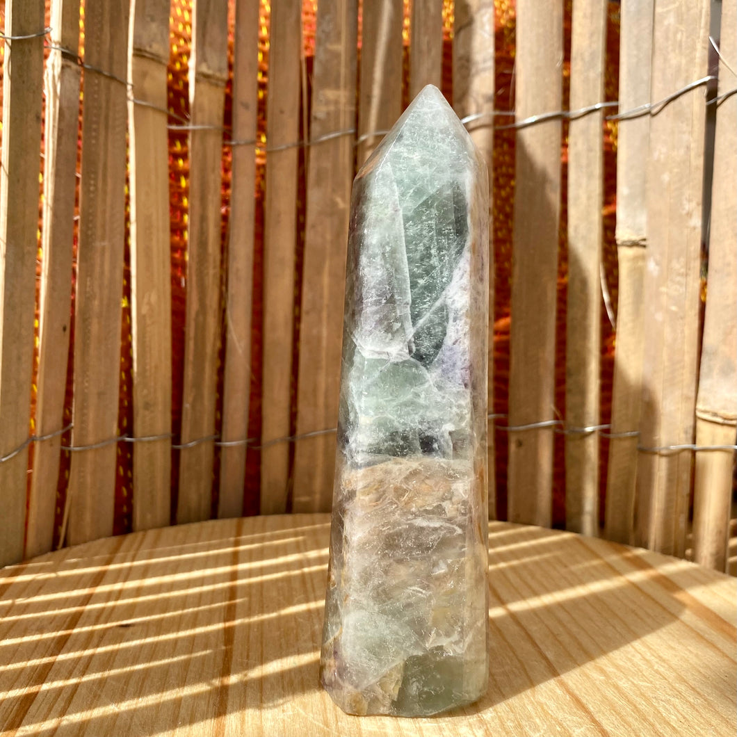 Fluorit Spids 13 cm grøn, 215 gram