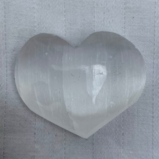 Billede af Selenit hjerte 3-4 cm