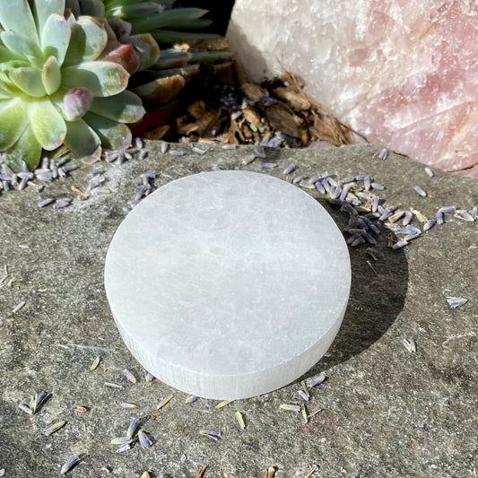 Billede af Selenit plade 6 cm - krystalrens